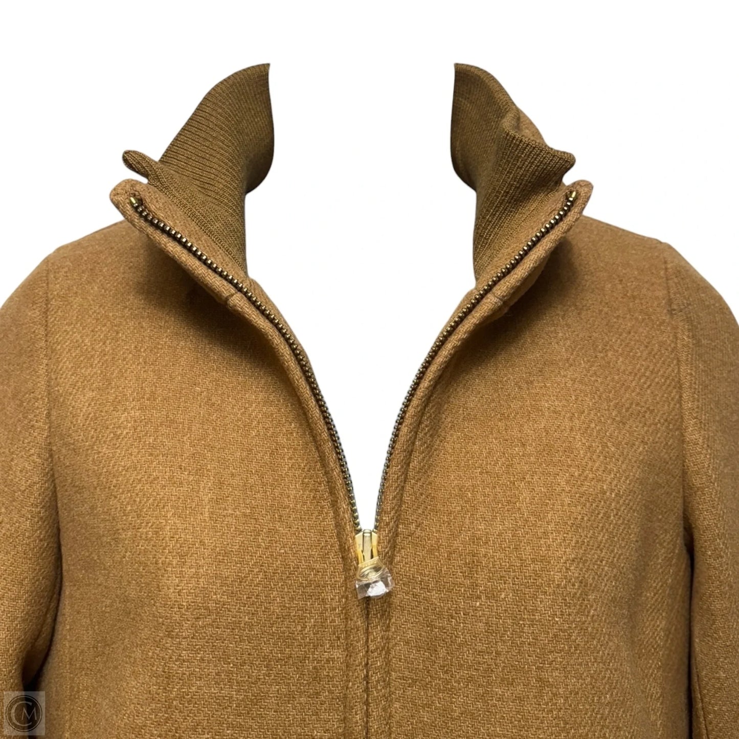 Coat Wool By J. Crew In Tan, Size: 12