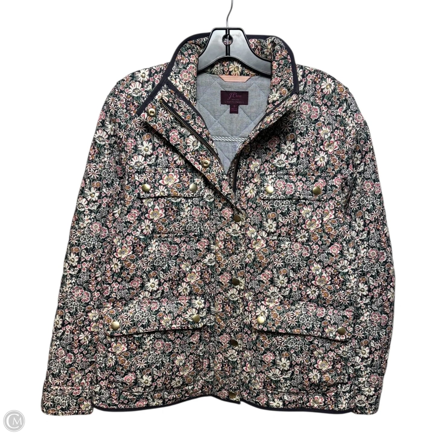 Jacket Quilted By J. Crew In Floral Print, Size: S