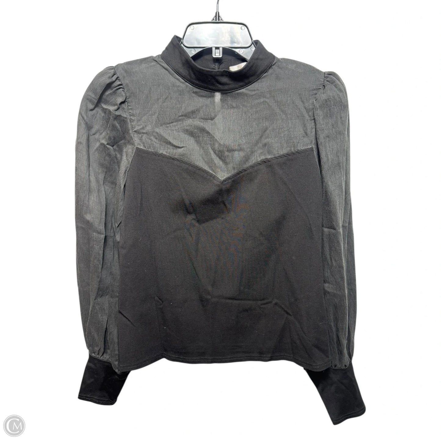 Top Long Sleeve By Flat White In Black, Size: S