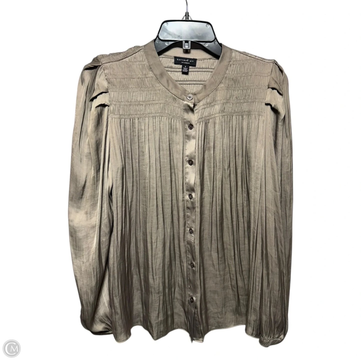 Top Long Sleeve By Current Air In Taupe, Size: S