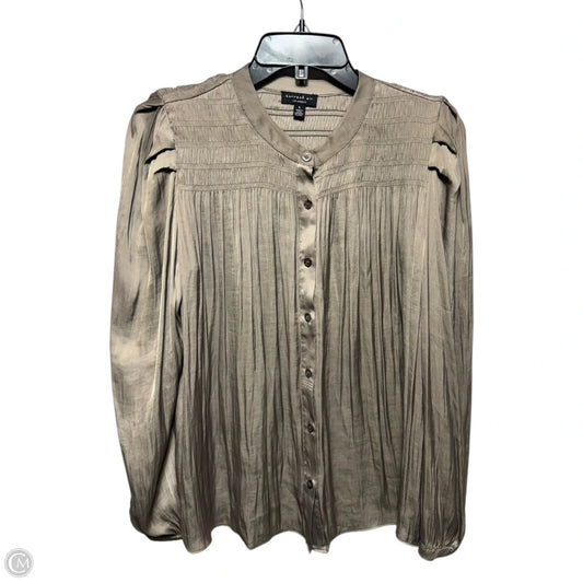 Top Long Sleeve By Current Air In Taupe, Size: S