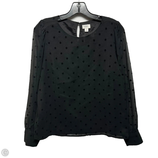 Top Long Sleeve By J. Crew In Black, Size: S