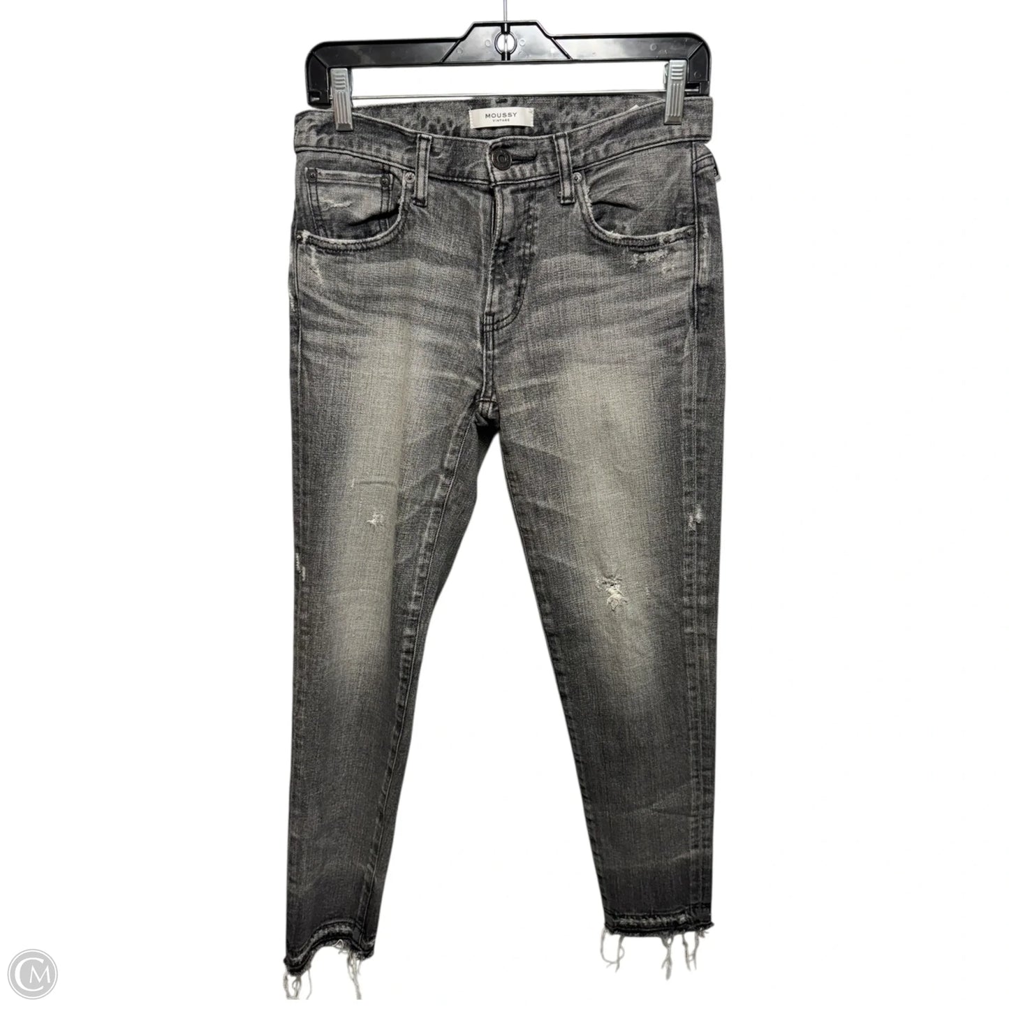 Jeans Skinny By Moussy In Grey Denim, Size: 2