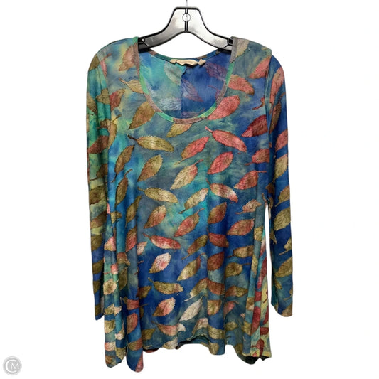 Leaves Tunic Long Sleeve By Soft Surroundings In Multi-colored, Size: S