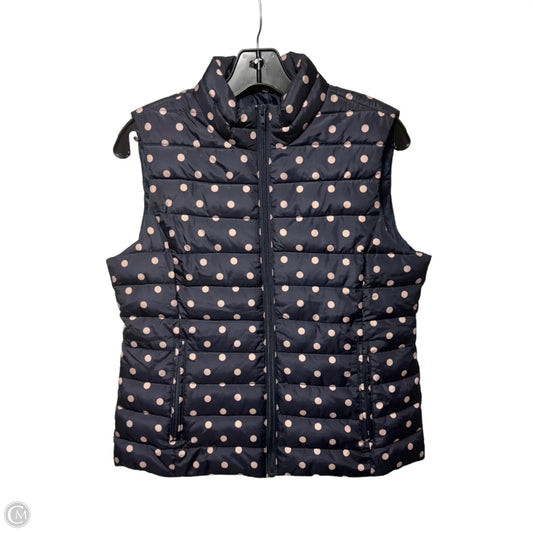 Vest Puffer & Quilted By Colebrook In Polkadot Pattern, Size: M