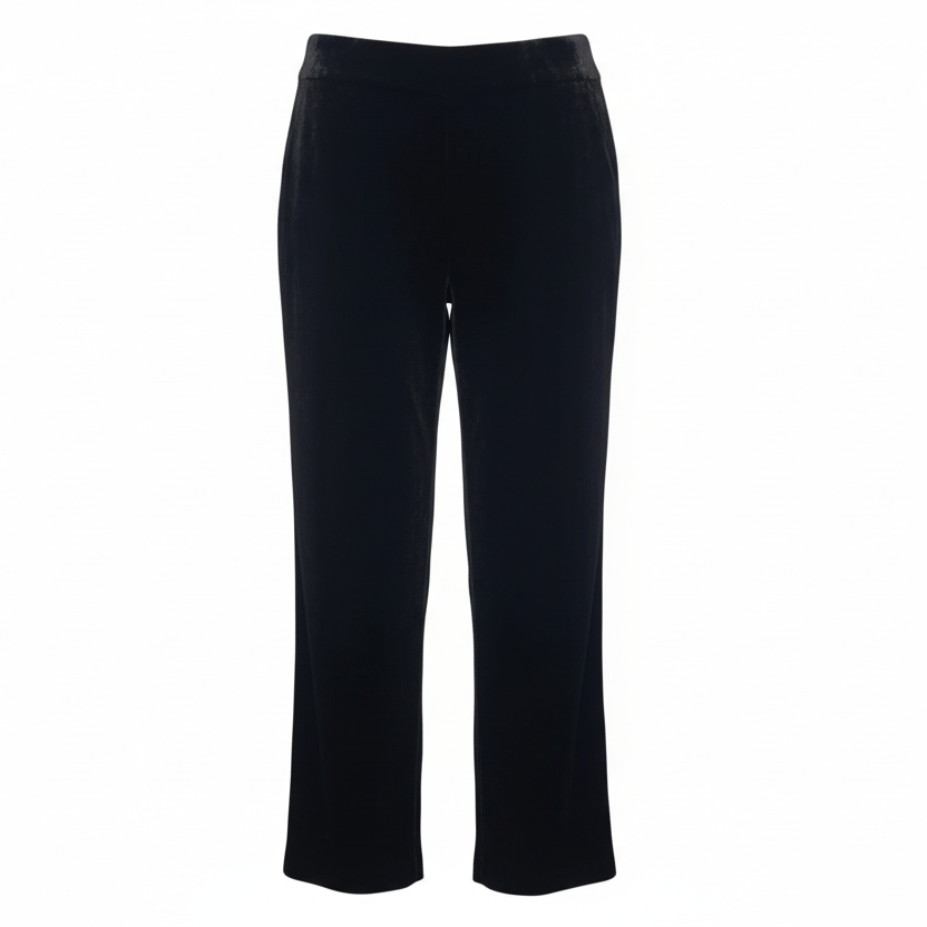Wide Leg Effortless Velvet Pants By Talbots In Black, Size: 2