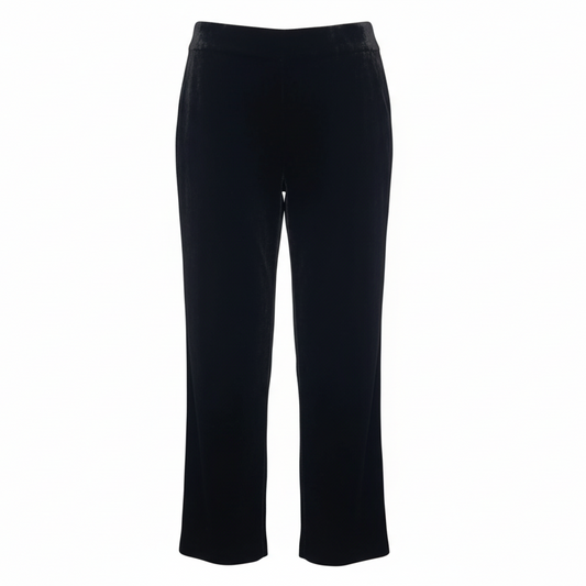 Wide Leg Effortless Velvet Pants By Talbots In Black, Size: 2