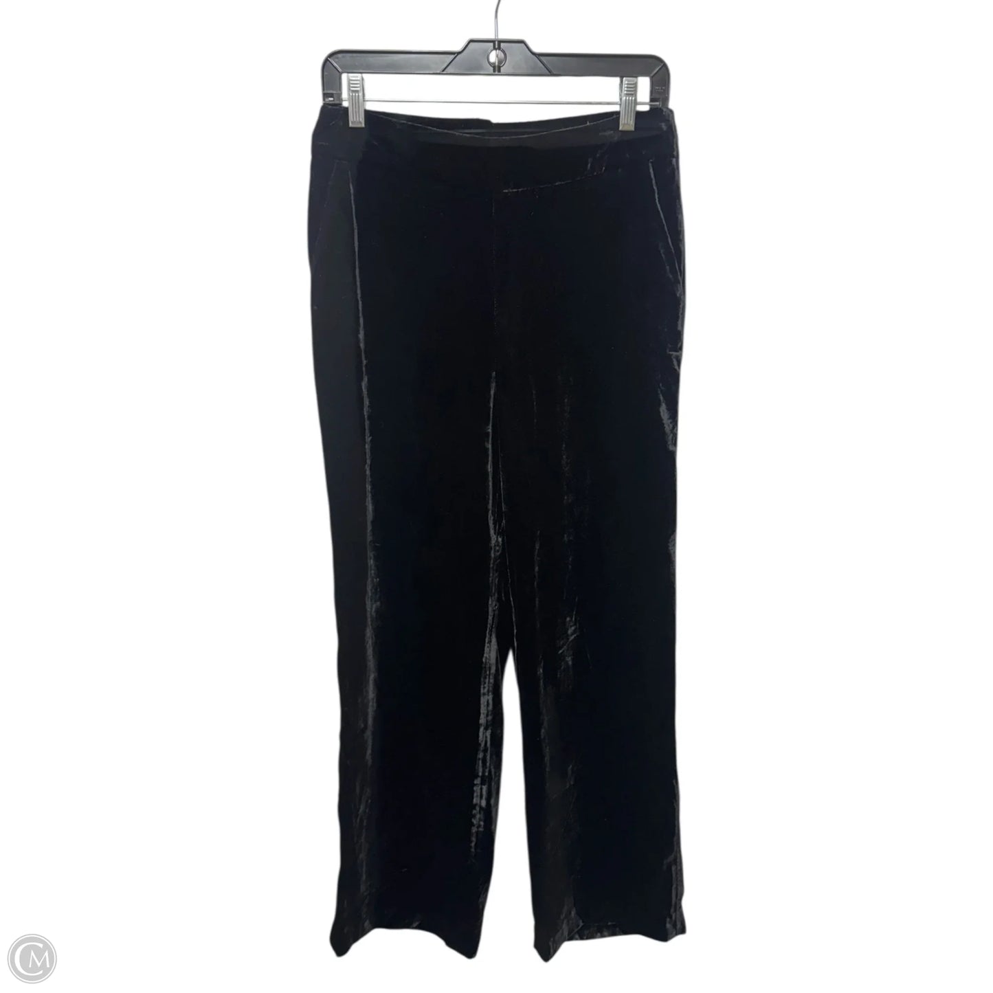 Wide Leg Effortless Velvet Pants By Talbots In Black, Size: 2
