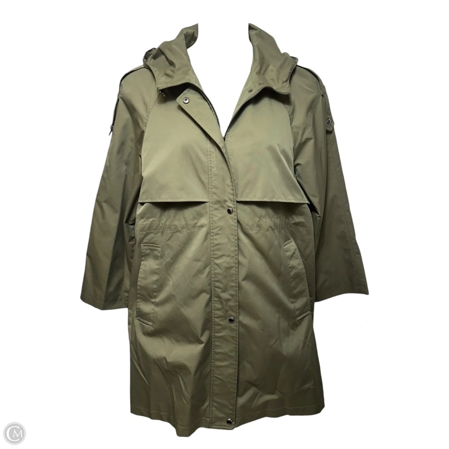 Trench Coat By Sam Edelman In Green, Size: L