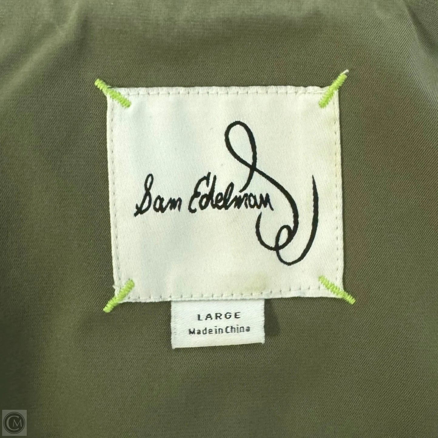 Trench Coat By Sam Edelman In Green, Size: L