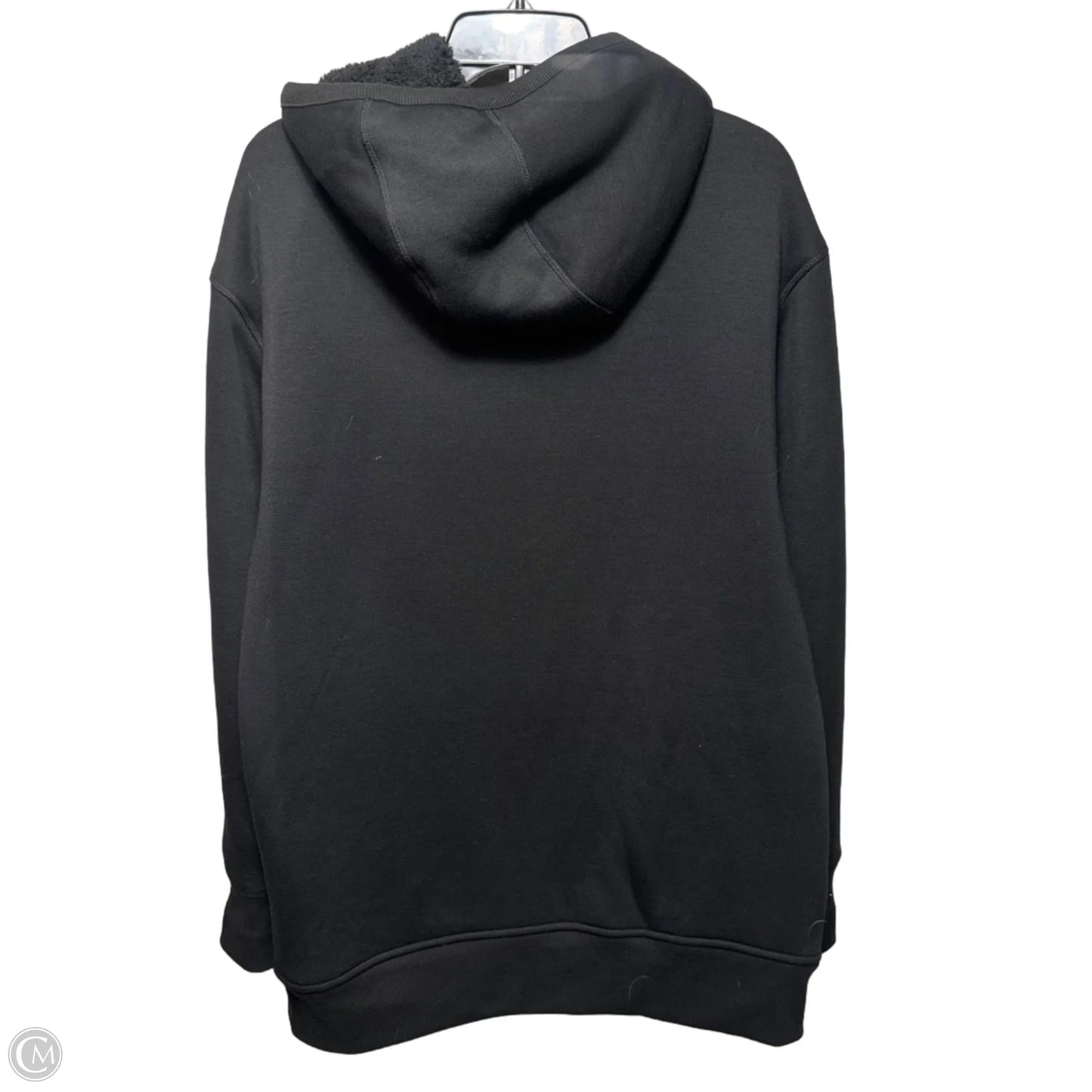 Fur Lined Athletic Sweatshirt Hoodie By Athleta In Black, Size: M