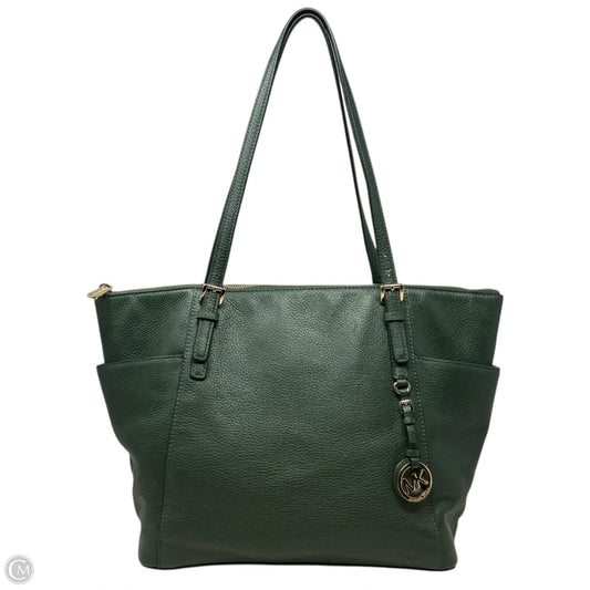 Jet Set Pebbled Leather Top Zip Tote Designer By Michael Kors, Size: Medium