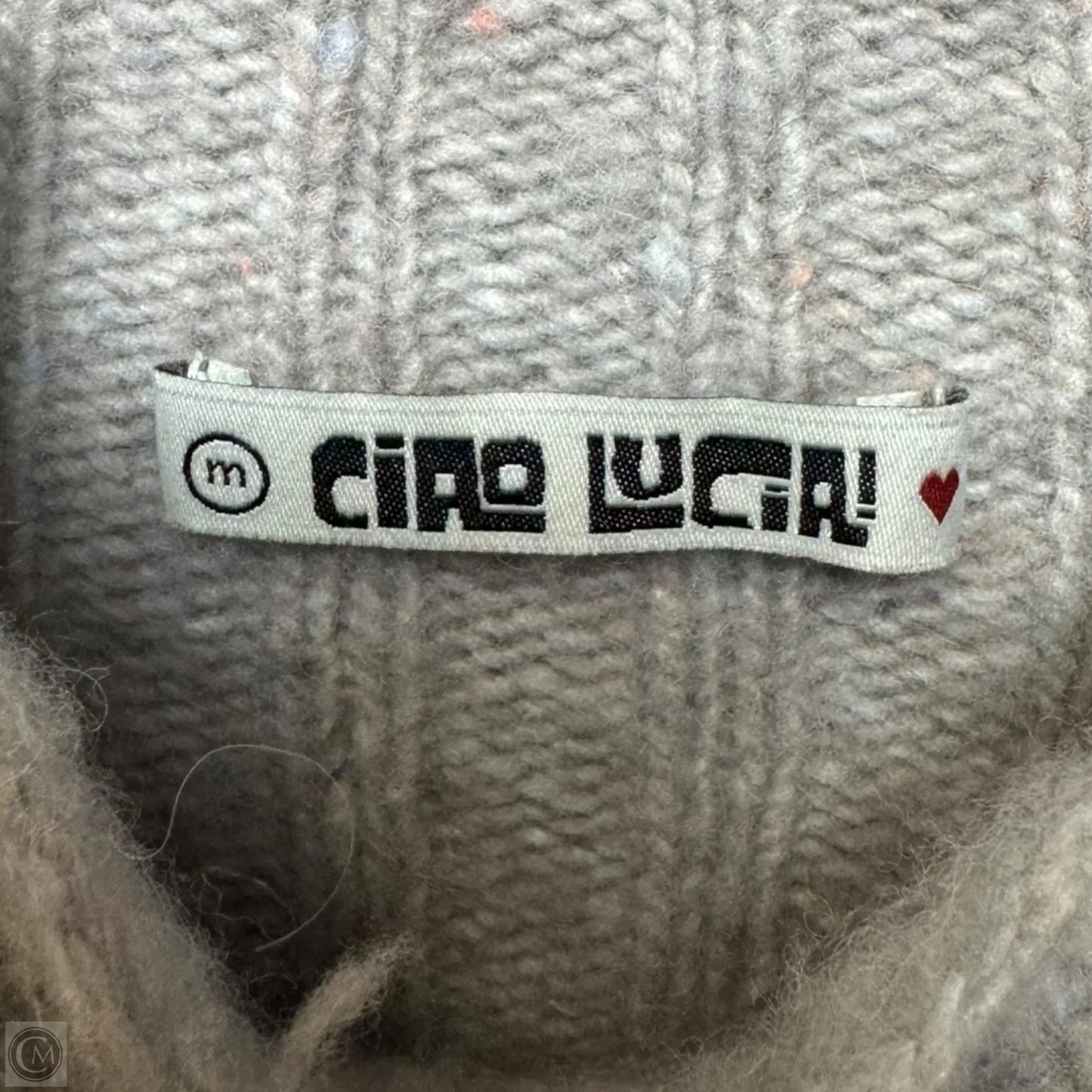 Merino Wool Blend Sweater By Ciao Lucia In Taupe, Size: M