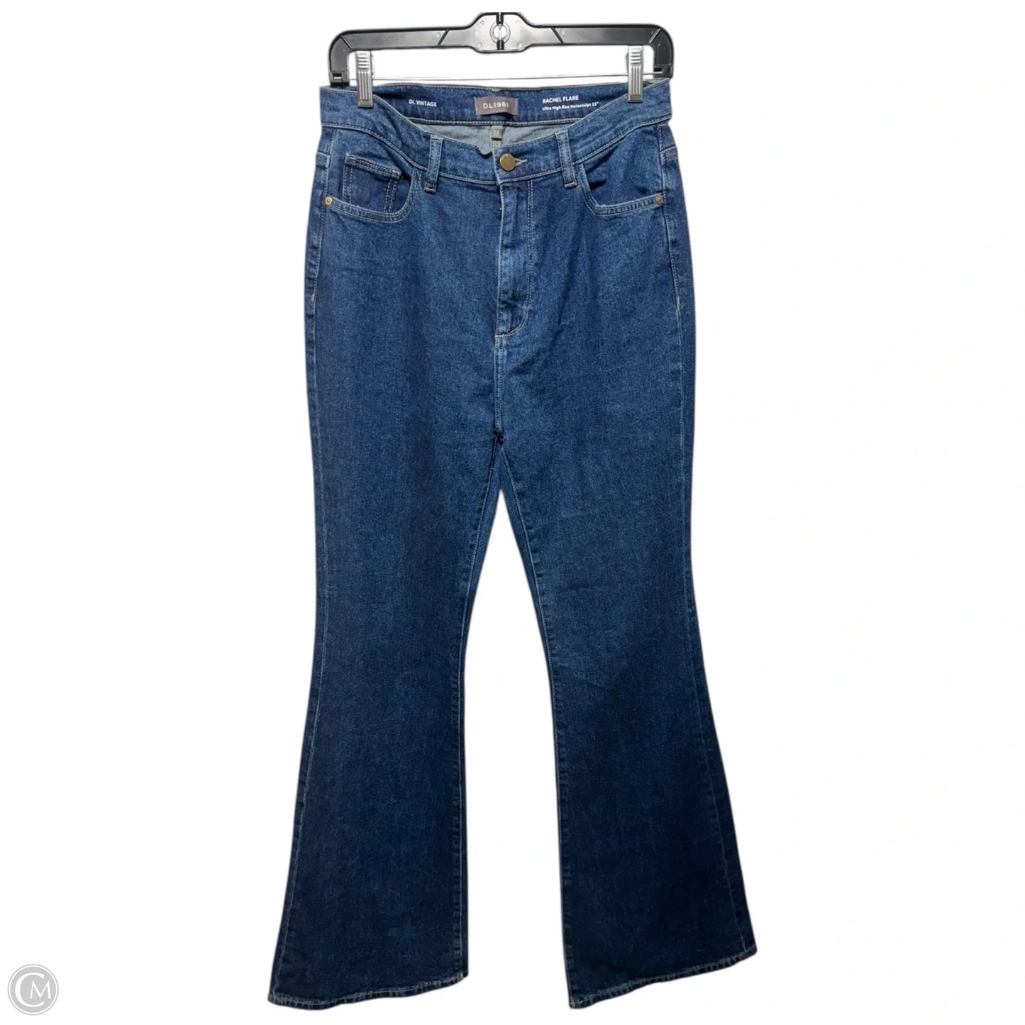 High Rise Jeans Flared By Dl1961 In Blue Denim, Size: 6