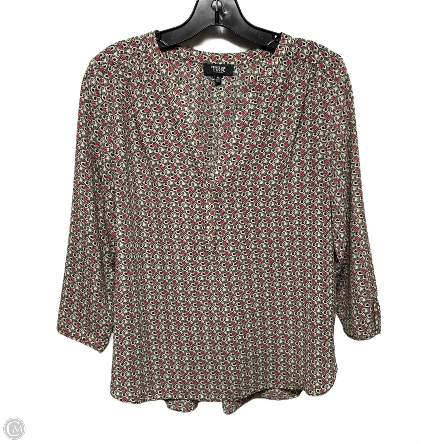 Top Long Sleeve By Not Your Daughters Jeans In Geometric Pattern, Size: Xs