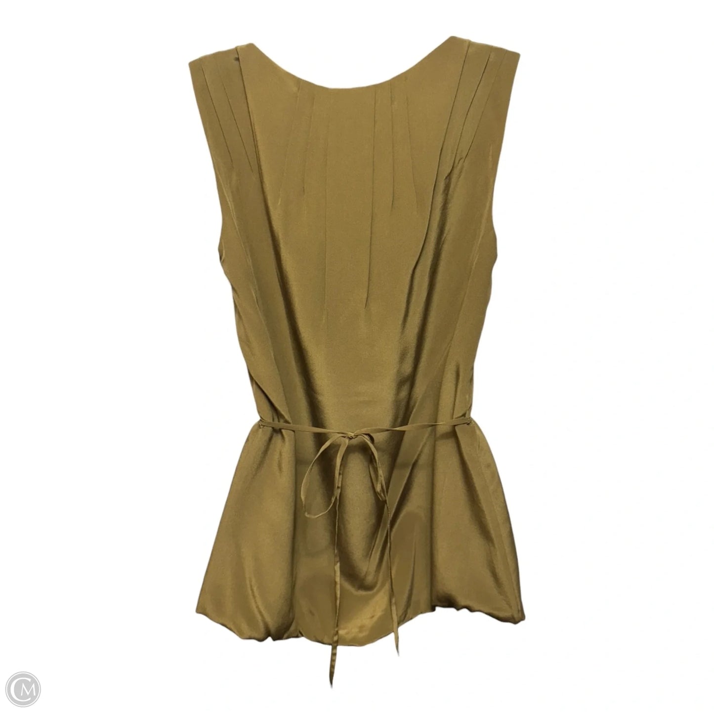 Silk Belted Top Sleeveless By J. Crew In Green, Size: 2