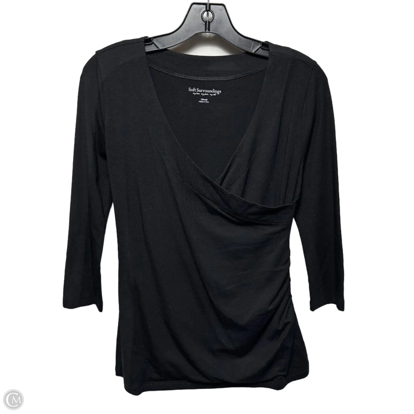Top Long Sleeve By Soft Surroundings In Black, Size: Xs