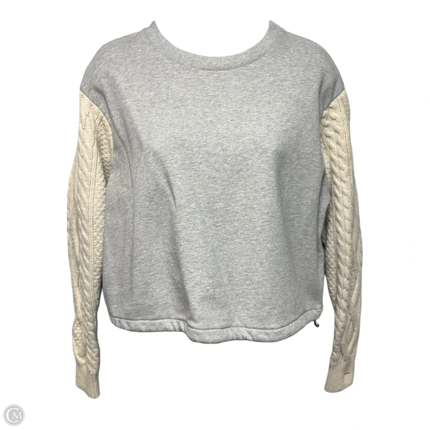 Knit Sleeve Sweatshirt Luxury Designer By 3.1 Phillip Lim In Cream & Grey, Size: Xs