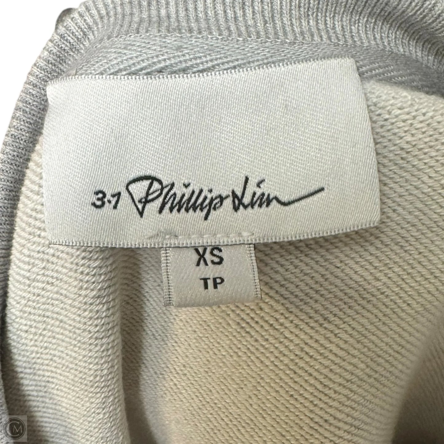 Knit Sleeve Sweatshirt Luxury Designer By 3.1 Phillip Lim In Cream & Grey, Size: Xs
