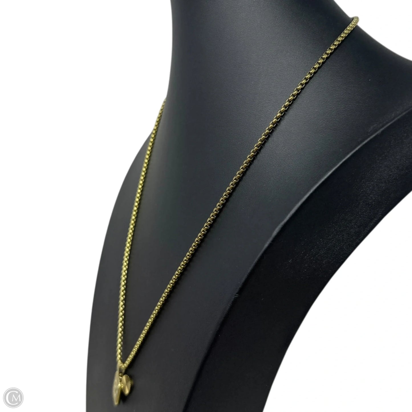 Gold Tone Stainless Steel “E” Initial Pendant Necklace By Kitsune