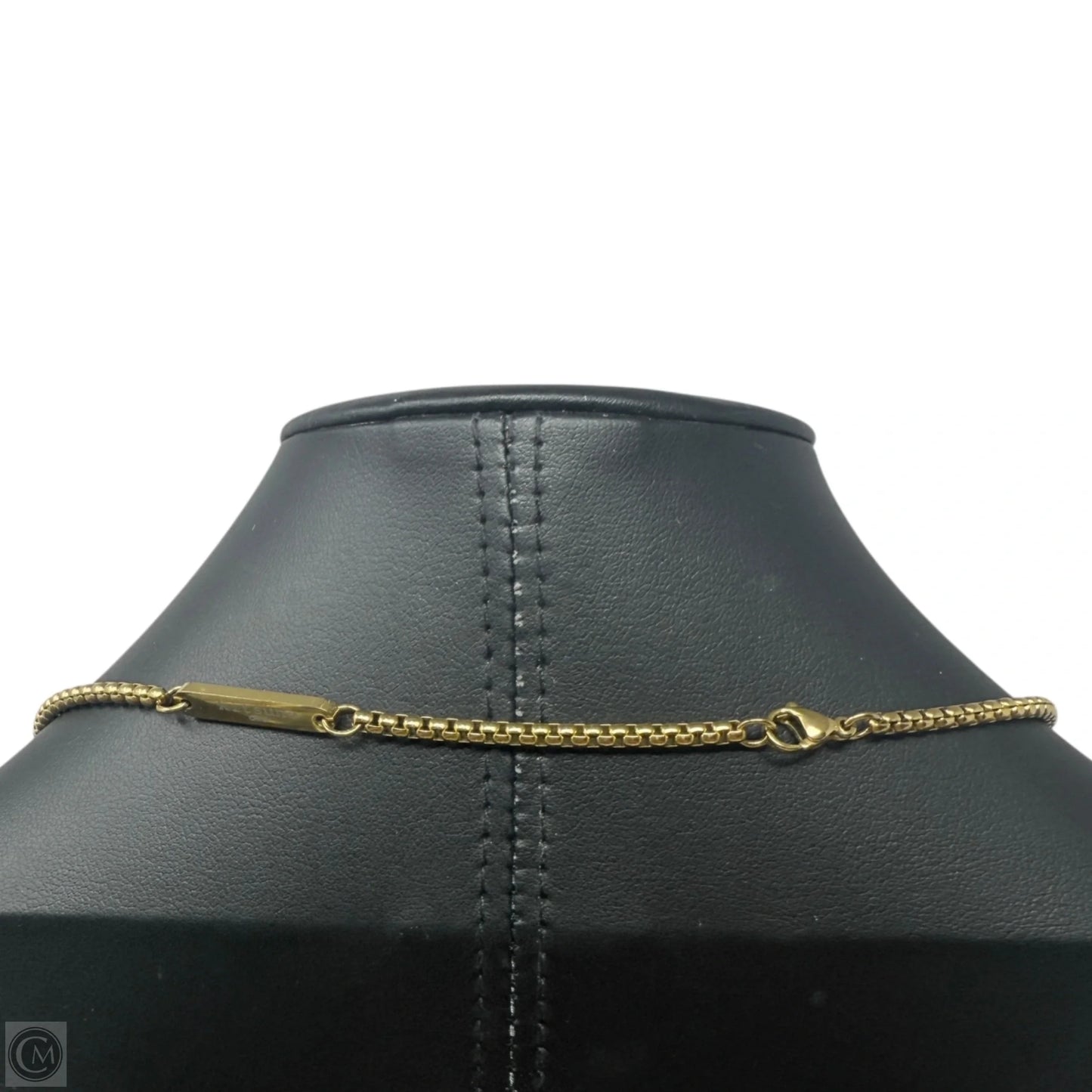 Gold Tone Stainless Steel “E” Initial Pendant Necklace By Kitsune