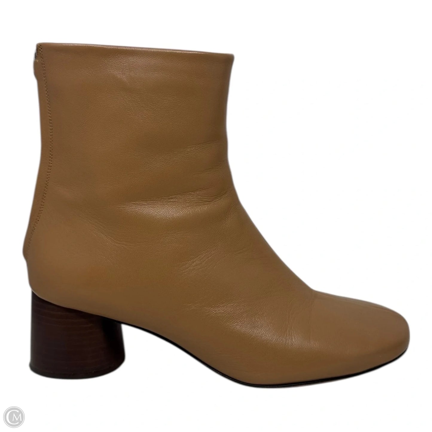 Glove Leather Heel Boots Designer By Mansur Gavriel In Tan, Size: 10.5