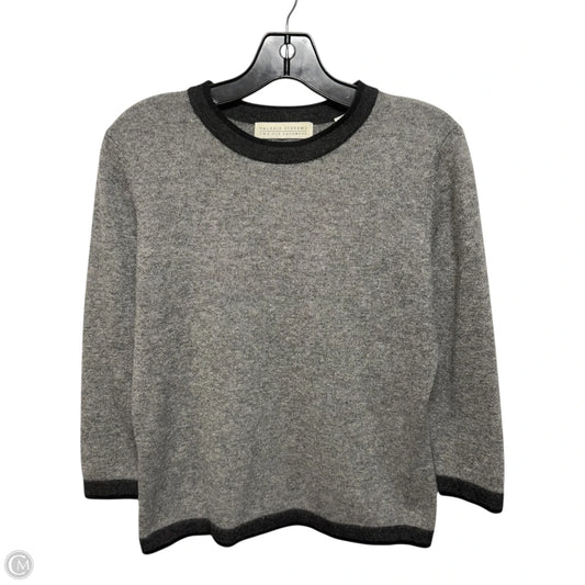 Sweater Cashmere By Valerie Stevens In Black & Grey, Size: S