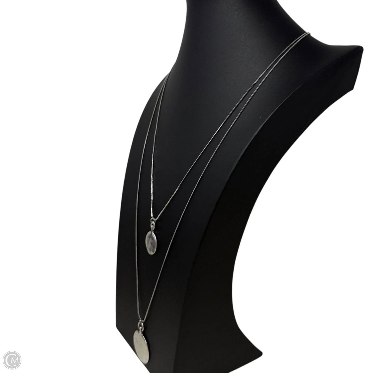 Silver Tone Layered Circle Pendant Necklace By J. Jill