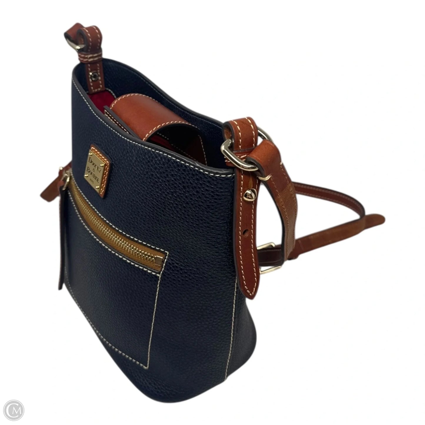 Pebbled Leather Crossbody Designer By Dooney And Bourke, Size: Medium