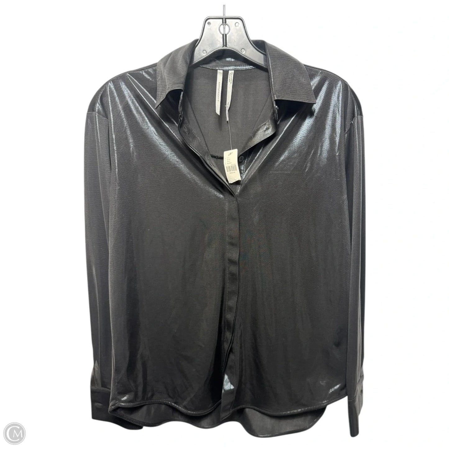 Metallic Sheer Top Long Sleeve By Anthropologie In Black, Size: Xxs