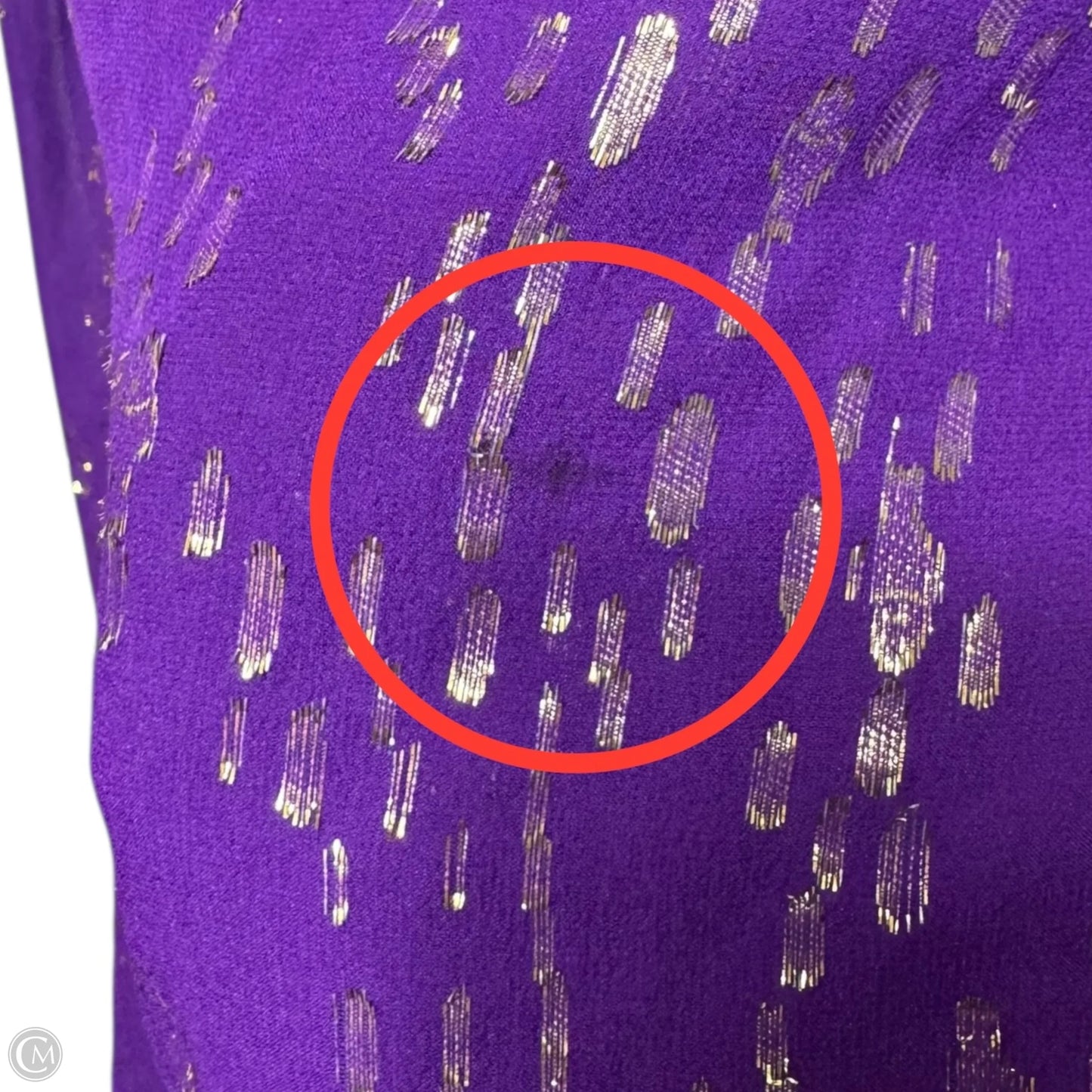 Silk & Metallic Blouse Designer By Lilly Pulitzer In Purple, Size: Xl