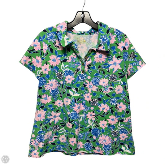 Athletic Top Short Sleeve Designer By Luxletic Lilly Pulitzer In Multi-colored, Size: Xxl
