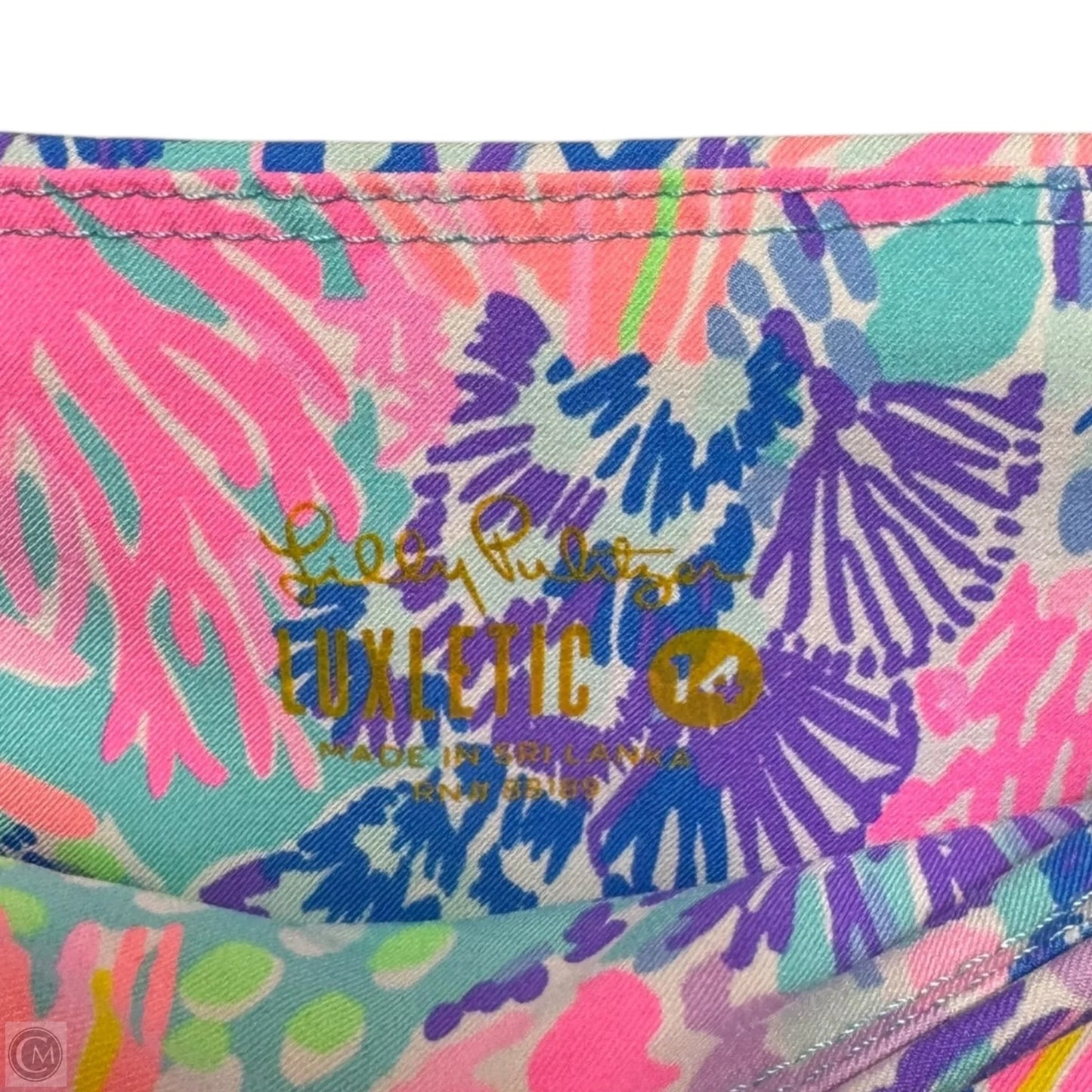 Athletic Leggings Pants Designer By Luxletic Lilly Pulitzer In Multi-colored, Size: 14