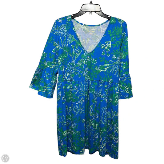 Dress Designer By Lilly Pulitzer In Blue & Green, Size: Xl