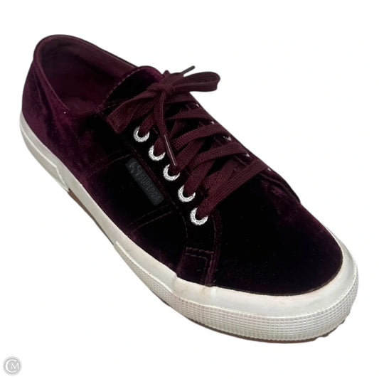 Velvet Shoes Sneakers By Superga In Red, Size: 8.5