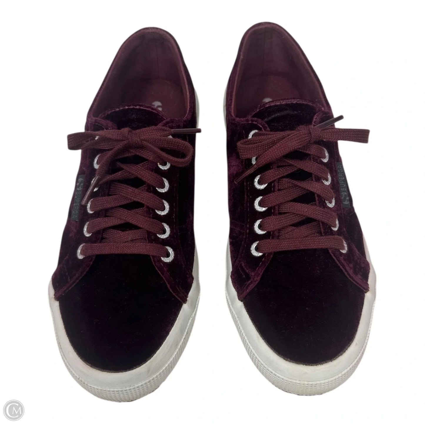 Velvet Shoes Sneakers By Superga In Red, Size: 8.5