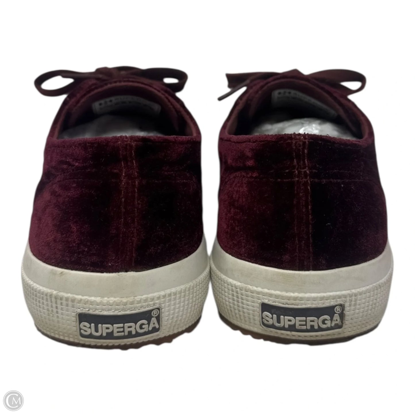 Velvet Shoes Sneakers By Superga In Red, Size: 8.5