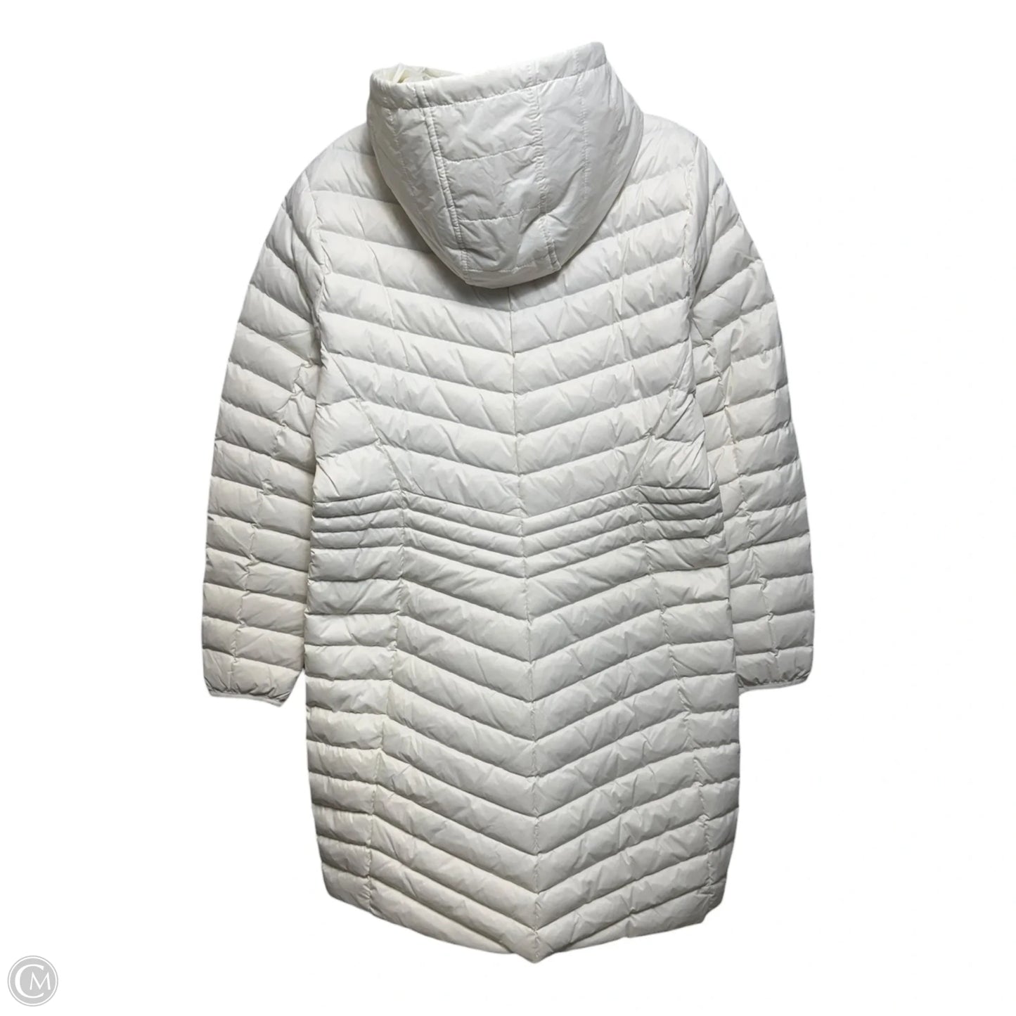 Coat Puffer & Quilted By Lands End In Cream, Size: M
