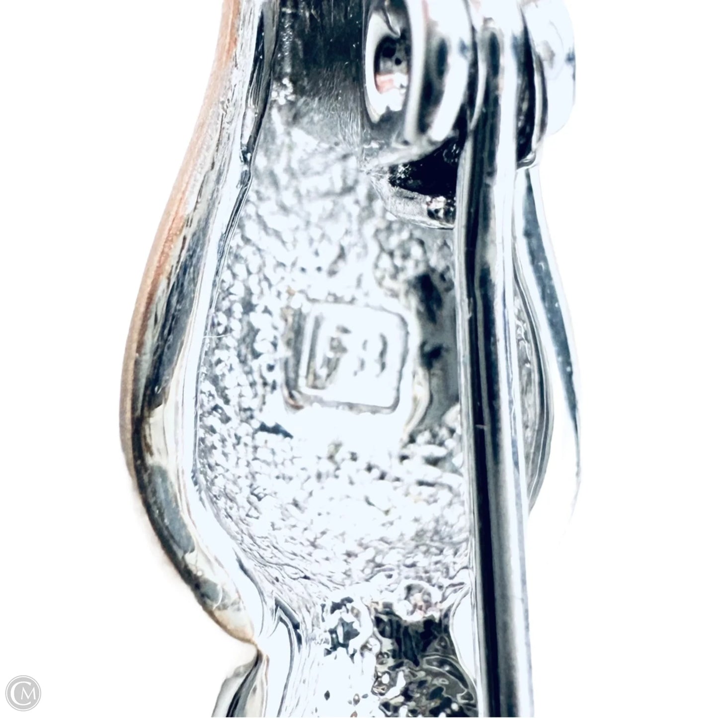 Vintage Two Tone Tulip Brooch Pin By FB