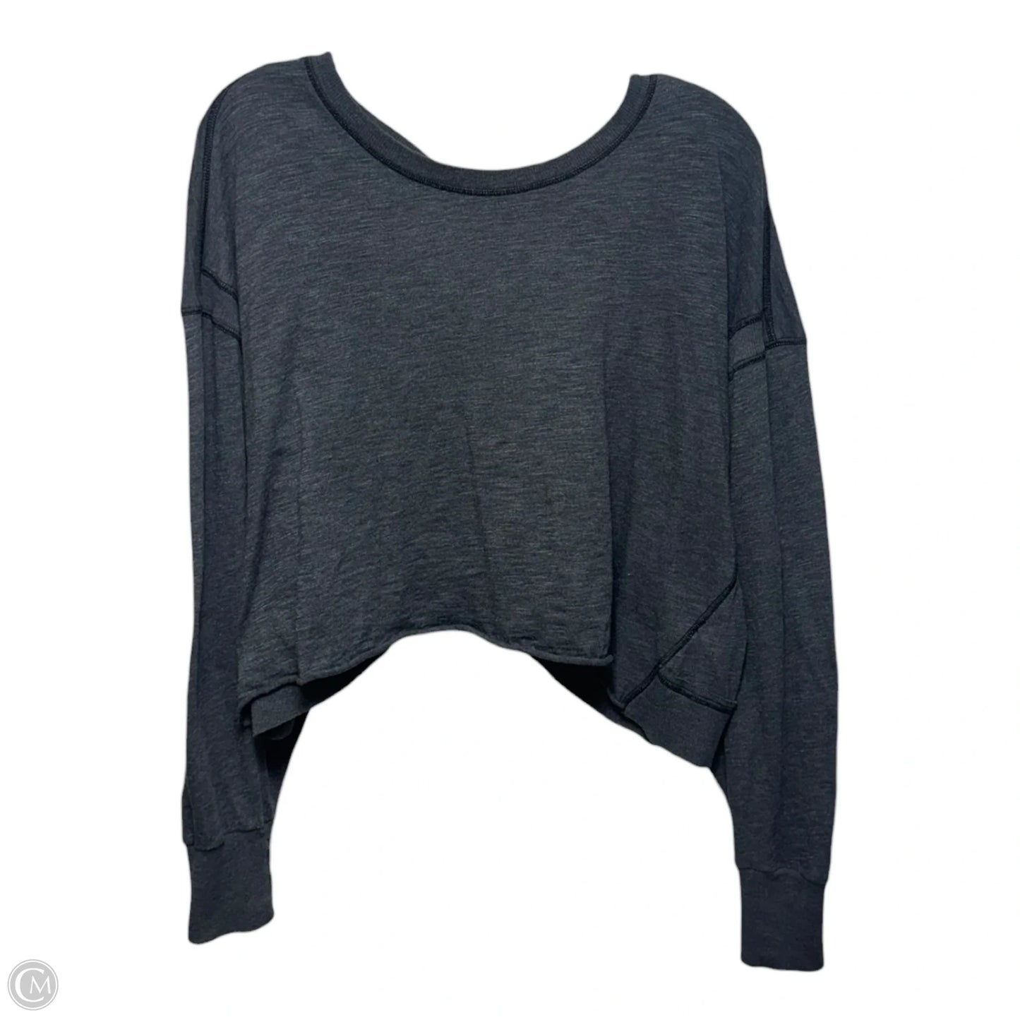 Athletic Top Long Sleeve Crewneck By Free People In Grey, Size: S