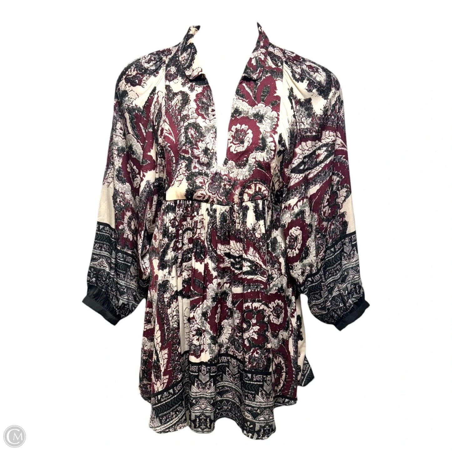Say You Love Me Boho Paisley Mini Dress By Free People In Multi-colored, Size: M