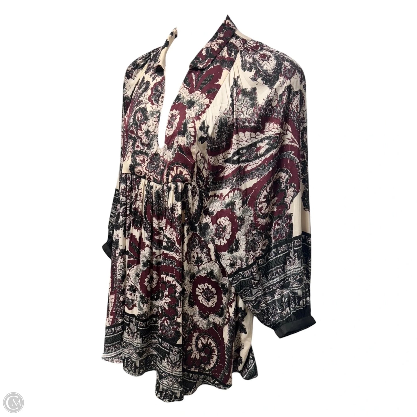 Say You Love Me Boho Paisley Mini Dress By Free People In Multi-colored, Size: M