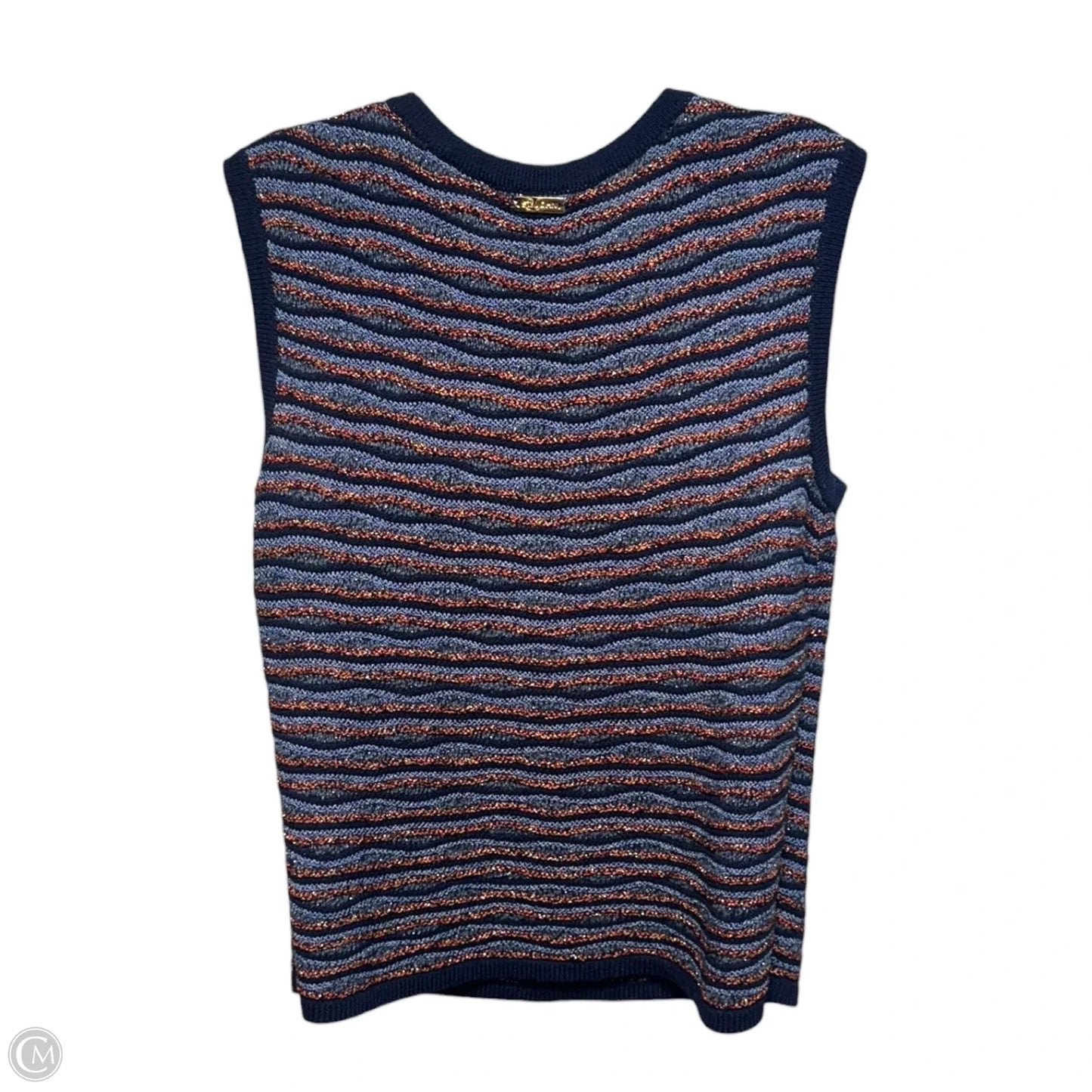 Top Sleeveless Luxury Designer By St John Collection In Striped Pattern, Size: S