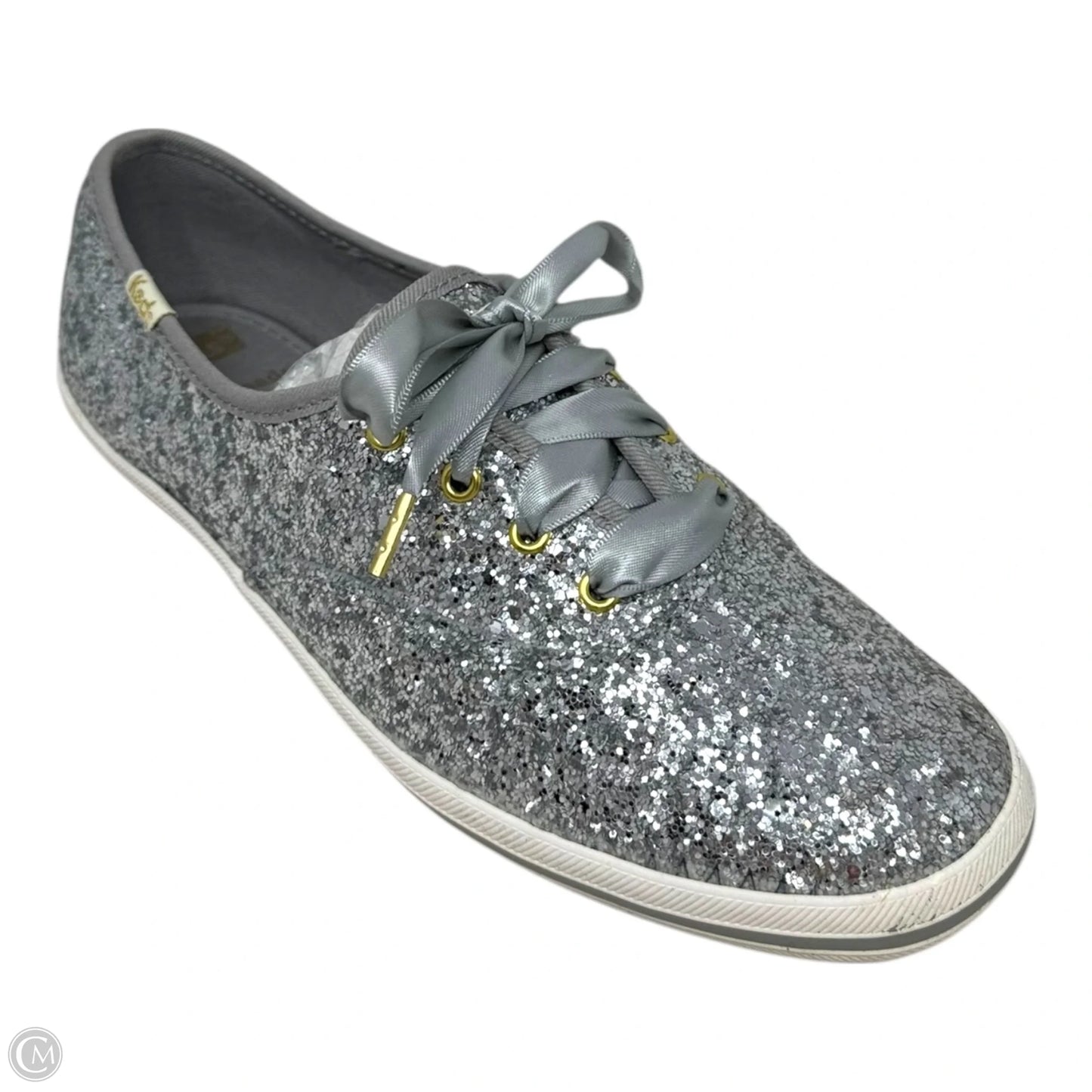 Glitter Shoes Sneakers By Keds In Silver, Size: 7.5