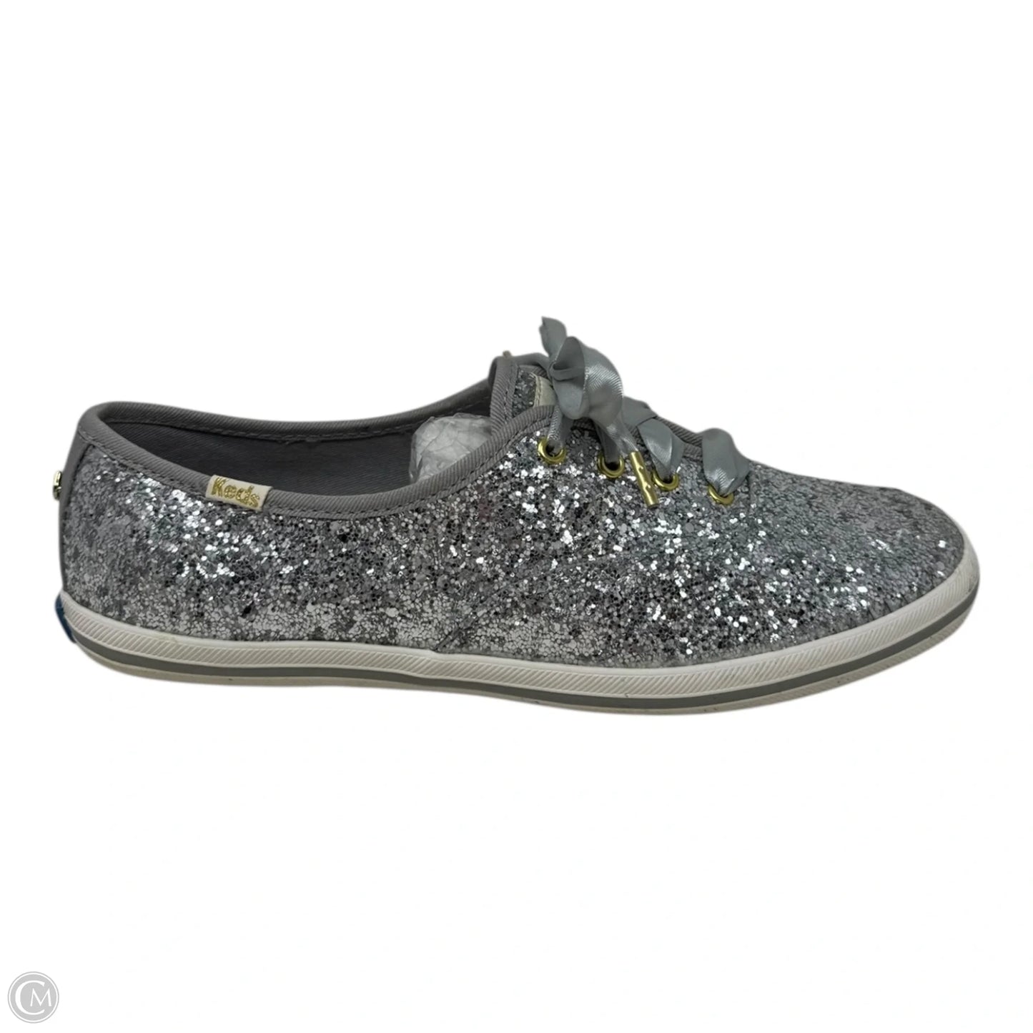 Glitter Shoes Sneakers By Keds In Silver, Size: 7.5
