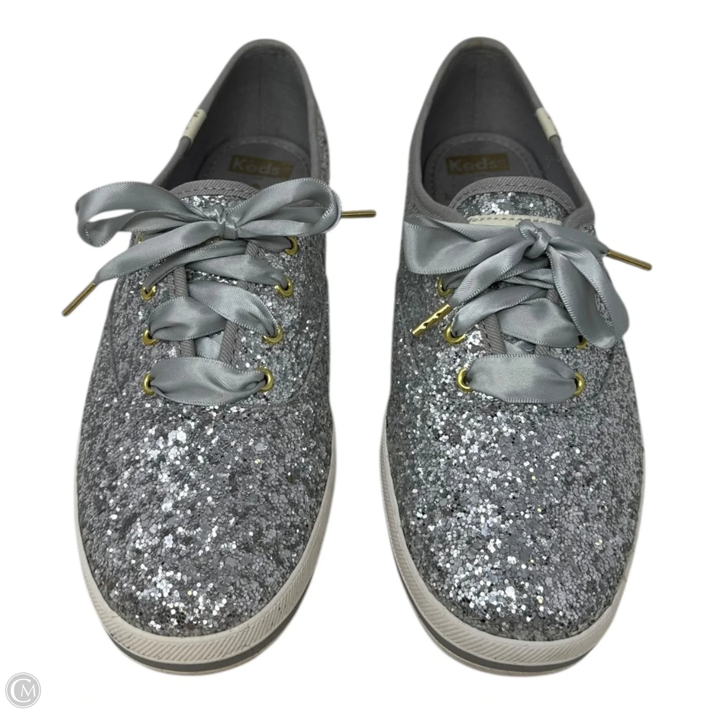 Glitter Shoes Sneakers By Keds In Silver, Size: 7.5