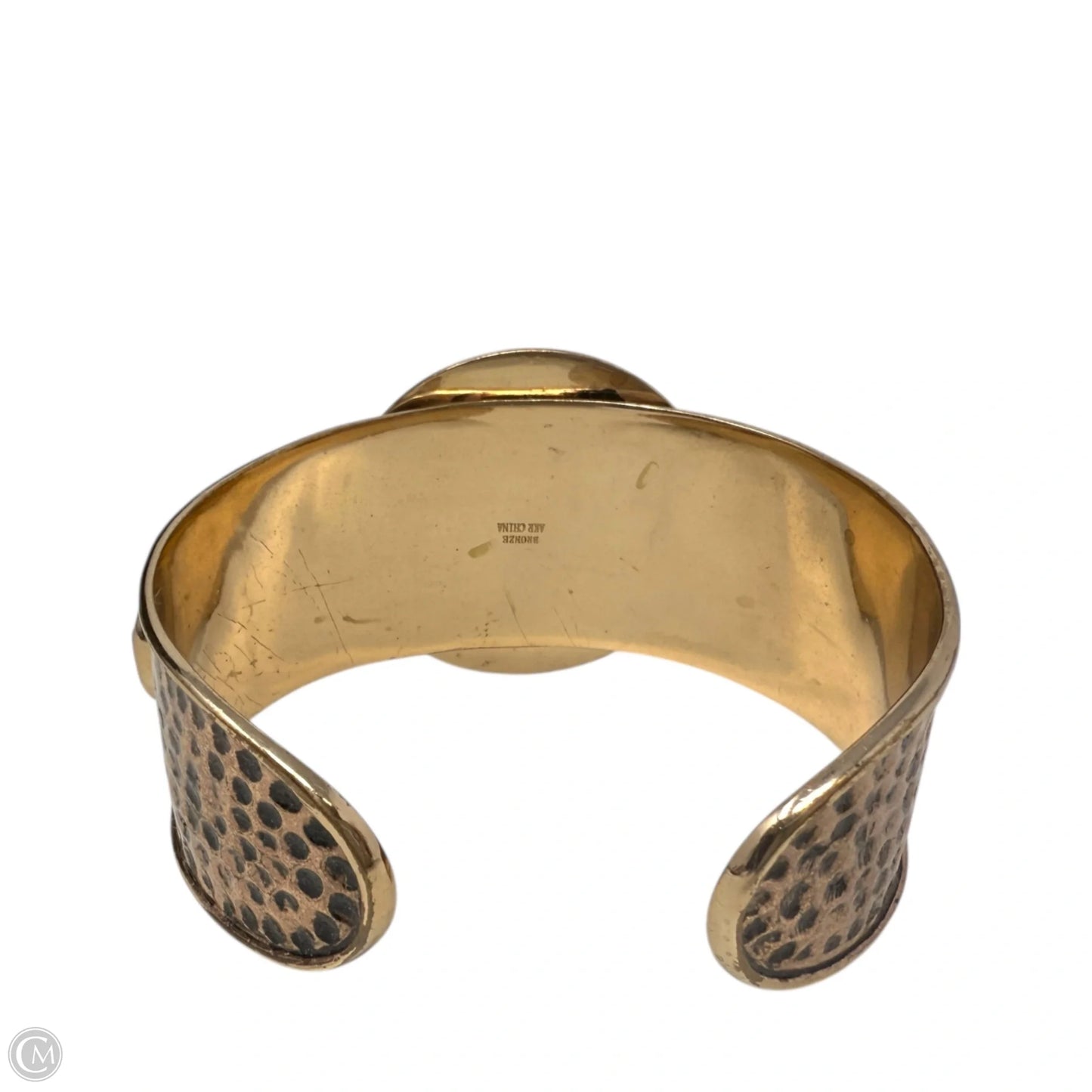 Bronze & Iridescent Czech Art Glass Dragonfly Cuff Bracelet By Amy Kahn Russell