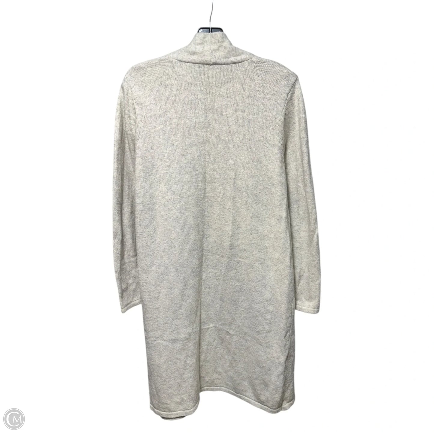 Embroidered Long Sweater Cardigan By Chicos In Cream, Size: L