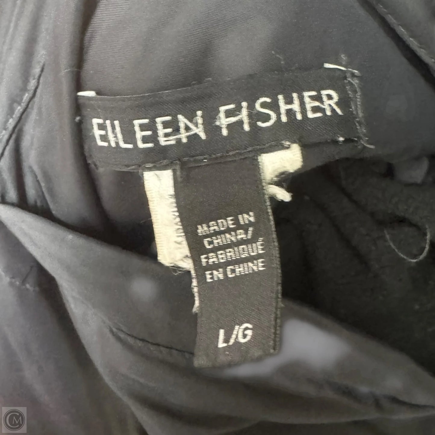 Down Coat Puffer & Quilted By Eileen Fisher In Black, Size: L