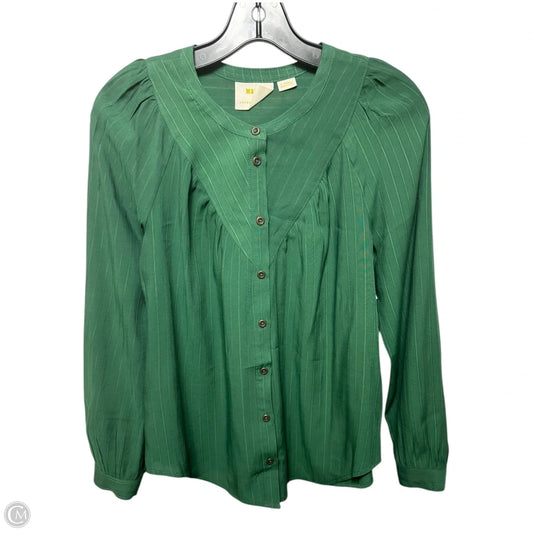 Top Long Sleeve By Maeve In Green, Size: Xs